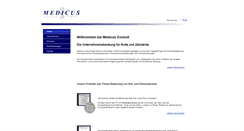 Desktop Screenshot of medicus-consult.de
